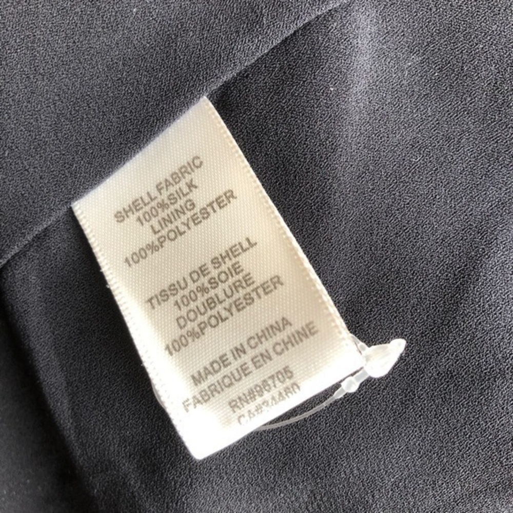 Rebecca Taylor black gray 100% silk abstract dress - Picture 6 of 6